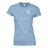 Logo women's mining t-shirt with DR hard hat badge by DIRTY ROGER®, view 5