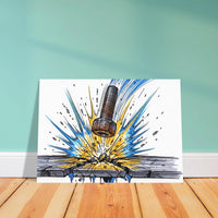 Falling Objects mining safety art print, industrial hazard poster by DIRTY ROGER®, view 2