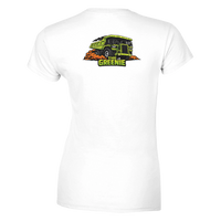 The Greenie women's mining t-shirt, funny haul truck tee by DIRTY ROGER®, view 10