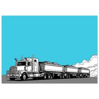 Side Tipper road train art print by DIRTY ROGER®, view 5