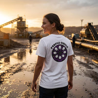Purple Circle women's mining t-shirt, funny FIFO hi-vis tee by DIRTY ROGER®