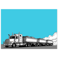Side Tipper road train art print by DIRTY ROGER®, view 3