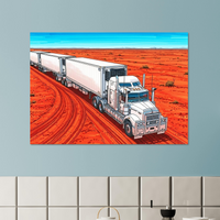 Red Dirt Run road train art print by DIRTY ROGER®, view 8