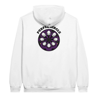 Purple Circle mining hoodie, funny FIFO hi-vis pullover, unisex by DIRTY ROGER®, view 3