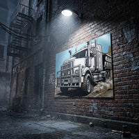 Haulers Never Stop road train art print, outback ore haulage truck poster by DIRTY ROGER®