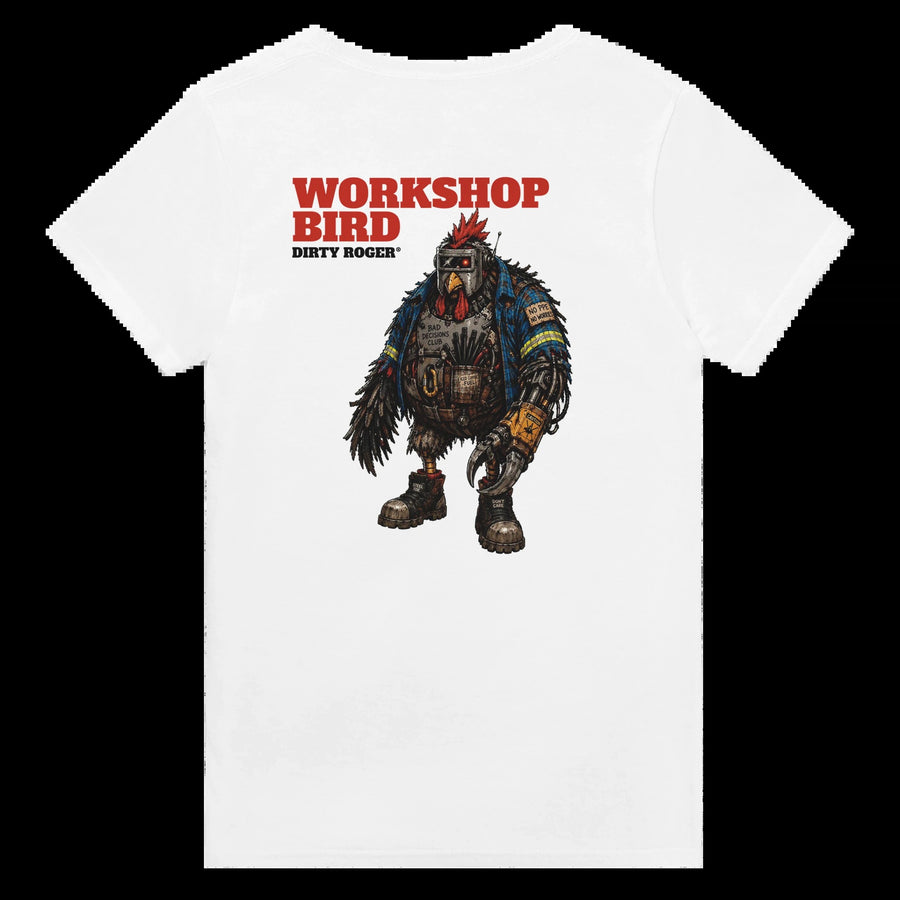 Workshop Bird mechanic t-shirt, funny mining workshop tee, unisex by DIRTY ROGER®