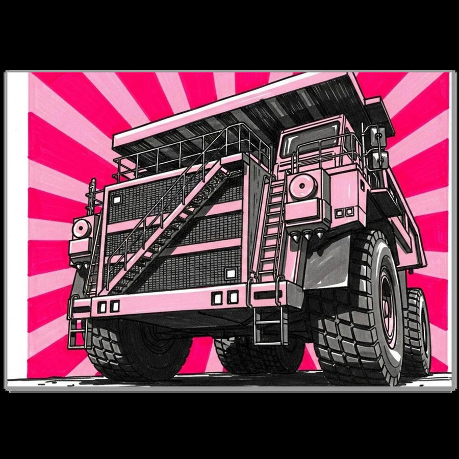 Haul Truck mining art print, industrial mining poster by DIRTY ROGER®