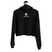 PBRA Gym Princess black crop hoodie by DIRTY ROGER®, cropped raw hem