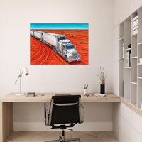 Red Dirt Run road train art print by DIRTY ROGER®, view 7