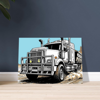 Haulers Never Stop road train art print by DIRTY ROGER®, view 8