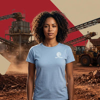 Logo women's mining t-shirt with DR hard hat badge by DIRTY ROGER®