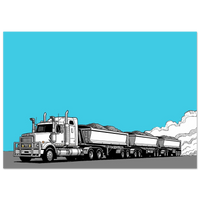 Side Tipper road train art print by DIRTY ROGER®, view 4