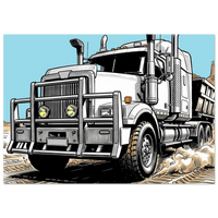 Haulers Never Stop road train art print by DIRTY ROGER®, view 6
