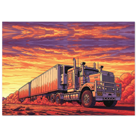 Last Light road train art print by DIRTY ROGER®, view 3