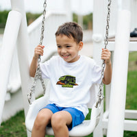 Kids Greenie haul truck t-shirt, mining gift tee, youth by DIRTY ROGER®, view 6