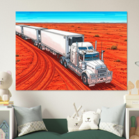 Red Dirt Run road train art print by DIRTY ROGER®, view 17