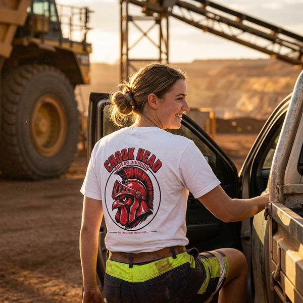 Chook Head Women's Mining T-Shirt – Funny Truckie FIFO Tee | DIRTY ROGER®