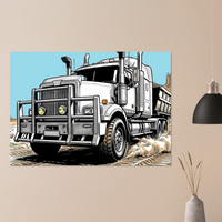 Haulers Never Stop road train art print by DIRTY ROGER®, view 7