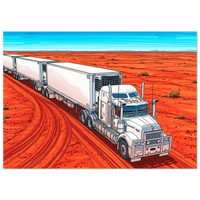Red Dirt Run road train art print by DIRTY ROGER®, view 19