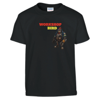 Kids Workshop Bird t-shirt, mining gift tee, youth by DIRTY ROGER®, view 3