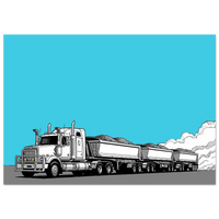 Side Tipper road train art print by DIRTY ROGER®, view 6