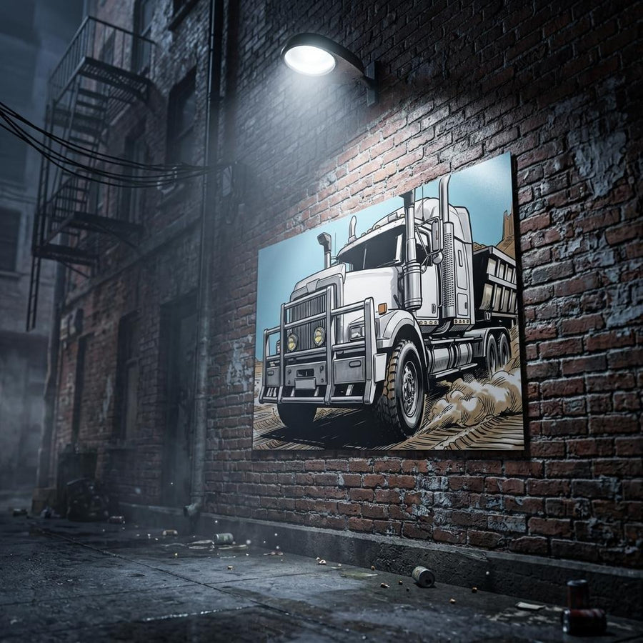Haulers Never Stop road train art print, outback ore haulage truck poster by DIRTY ROGER®