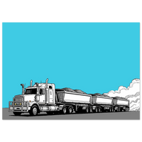 Side Tipper road train art print by DIRTY ROGER®, view 2