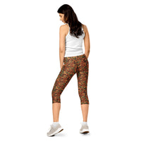 Pilbara Camo capri leggings by DIRTY ROGER®, red dirt mining camo gym leggings, view 3