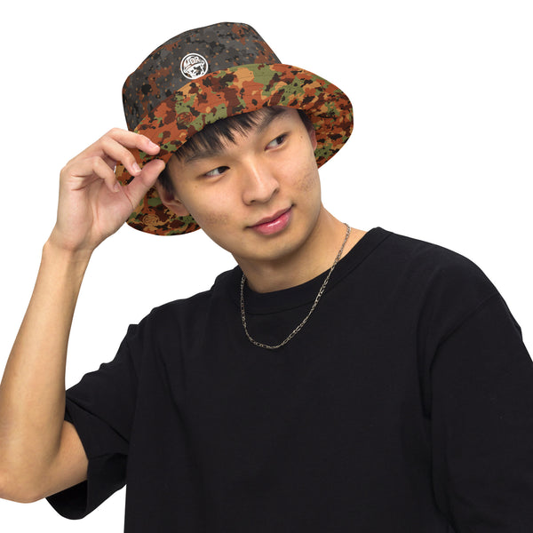 Day / Night Shift Reversible Camo Bucket Hat – Pilbara Camo & Blast Pattern | DIRTY ROGER®