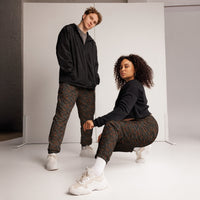 Blast Pattern Camo track pants by DIRTY ROGER®, night shift mining camo with drill-hole pattern, view 2