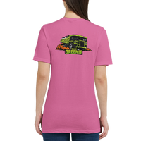 The Greenie women's mining t-shirt, funny haul truck tee by DIRTY ROGER®, view 4