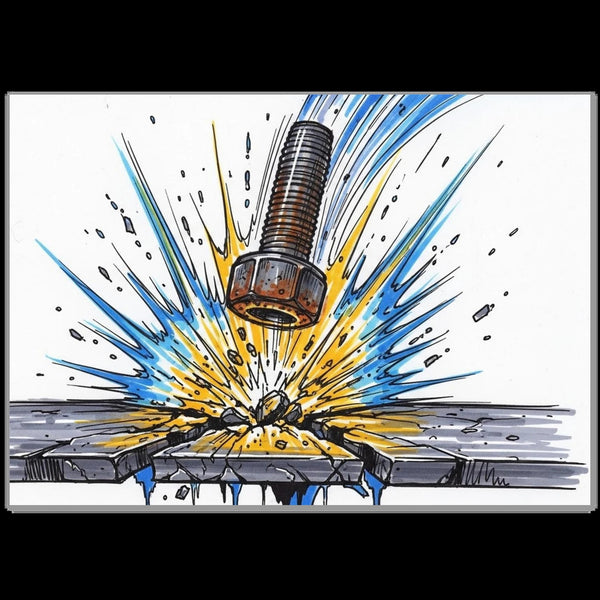 Falling Objects Mining Safety Art Print – Industrial Hazard Poster | DIRTY ROGER®