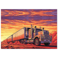 Last Light road train art print by DIRTY ROGER®, view 5
