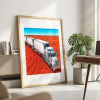 Red Dirt Run road train art print by DIRTY ROGER®, view 6