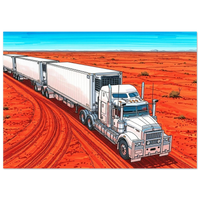 Red Dirt Run road train art print by DIRTY ROGER®, view 13